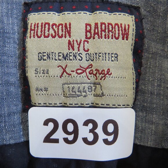 Hudson Barrow NYC* Men's Short Sleeve Button Down Single Pocket BOHO Shirt~ XL - Picture 4 of 10